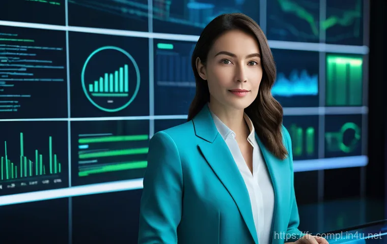 규제준수 자격시험을 준비하는데 필요한 자료 - **AI-Powered Regulatory Navigation Expert**
    A dynamic, eye-level shot of a focused female profes...